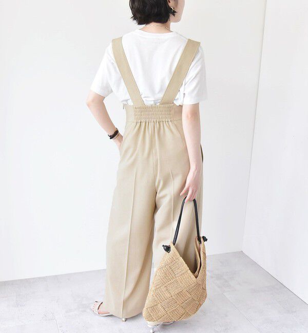 quaranciel「quaranciel:〈洗濯機可能〉ドビー ハイウエスト サロペット」|オールインワン|