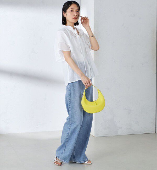 SHIPS for women「〈手洗い可能〉コットンボイル ネックギャザー ボウタイ ブラウス」|シャツ・ブラウス|