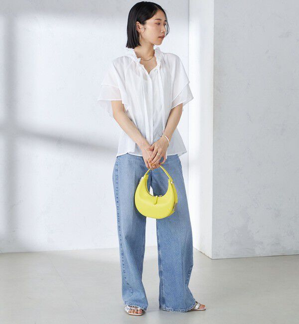 SHIPS for women「〈手洗い可能〉コットンボイル ネックギャザー ボウタイ ブラウス」|シャツ・ブラウス|