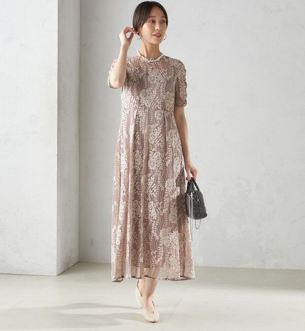 SHIPS for women「kaene:バックリボンレースワンピース 2（セレモニー対応可）」|ワンピース|