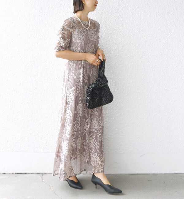 SHIPS for women「kaene:バックリボンレースワンピース 2（セレモニー対応可）」|ワンピース|