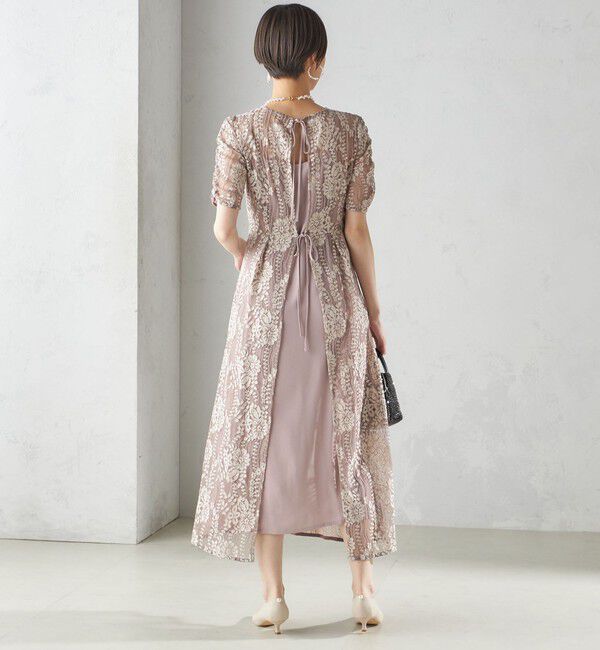 SHIPS for women「kaene:バックリボンレースワンピース 2（セレモニー対応可）」|ワンピース|