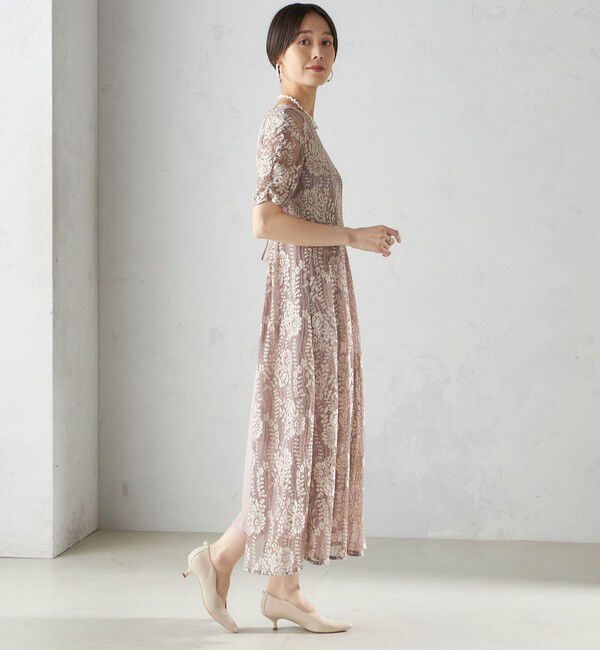 SHIPS for women「kaene:バックリボンレースワンピース 2（セレモニー対応可）」|ワンピース|