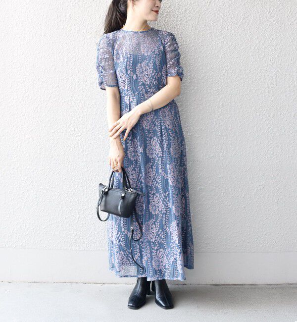 SHIPS for women「kaene:バックリボンレースワンピース 2（セレモニー対応可）」|ワンピース|