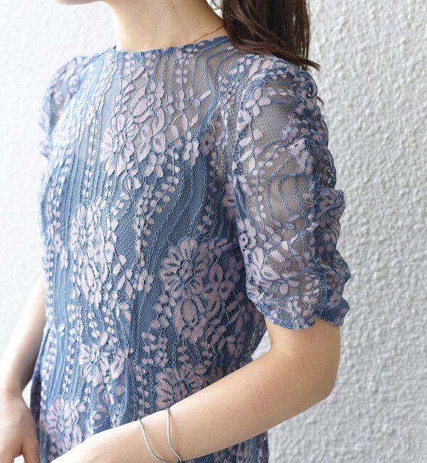 SHIPS for women「kaene:バックリボンレースワンピース 2（セレモニー対応可）」|ワンピース|