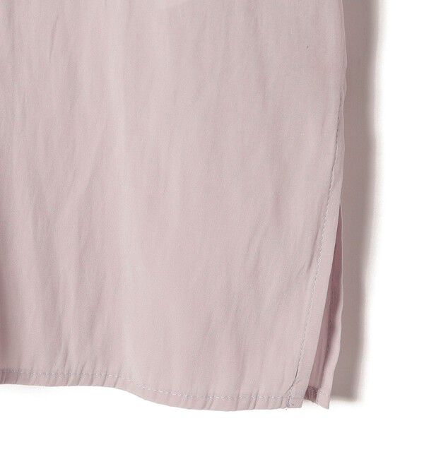 SHIPS for women「〈手洗い可能〉パウダリー 割繊 スタンドカラー ブラウス」|シャツ・ブラウス|