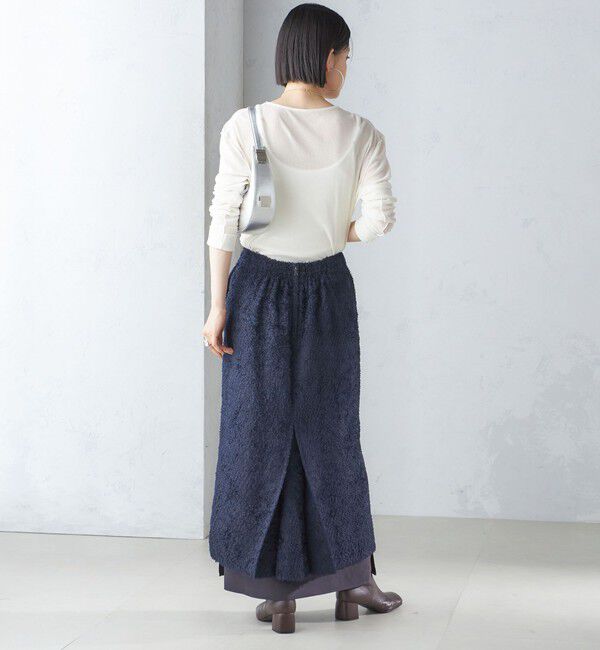 SHIPS for women「〈手洗い可能〉シアー ストレッチ クルーネック プルオーバー」|Tシャツ・カットソー|