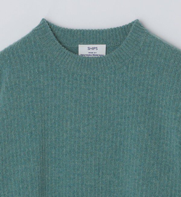 SHIPS「SHIPS: 奥山メリヤス ブリティッシュ ウール クルーネック ニット」|ニット・セーター|