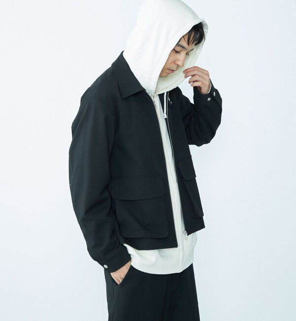 SHIPS「City Ambient Products: ウールライク ジップ ブルゾン (セットアップ対応)」|ブルゾン・スタジャン|