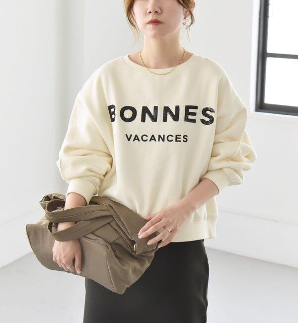 quaranciel「quaranciel:〈手洗い可能〉スパンコール刺繍 ロゴ スウェット」|スウェット・ジャージ|