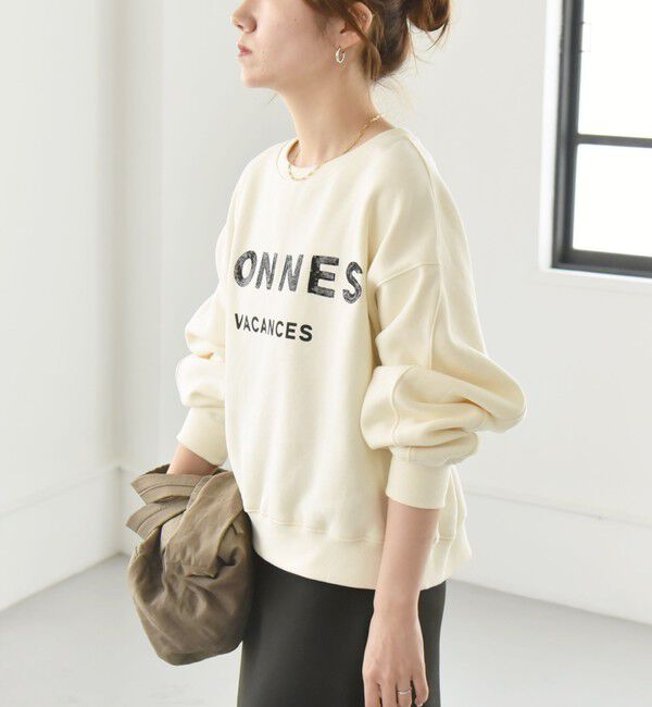 quaranciel「quaranciel:〈手洗い可能〉スパンコール刺繍 ロゴ スウェット」|スウェット・ジャージ|