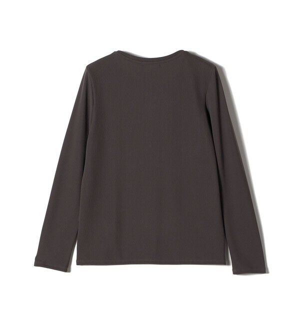 SHIPS for women「〈洗濯機可能〉ストレッチ リブ ロング スリーブ TEE」|Tシャツ・カットソー|
