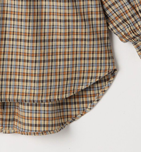 SHIPS KIDS「ARCH&LINE:125～145cm / オーガニック コットン チェック フリル ブラウス」|シャツ・ブラウス|