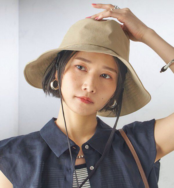 SHIPS for women「Revis.:〈UVカット/撥水〉サファリ ハット」|ハット|ベージュ
