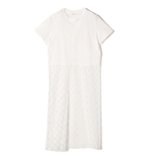 SHIPS for women「【WEB限定】ラッセル レース ドッキング TEE」|Tシャツ・カットソー|
