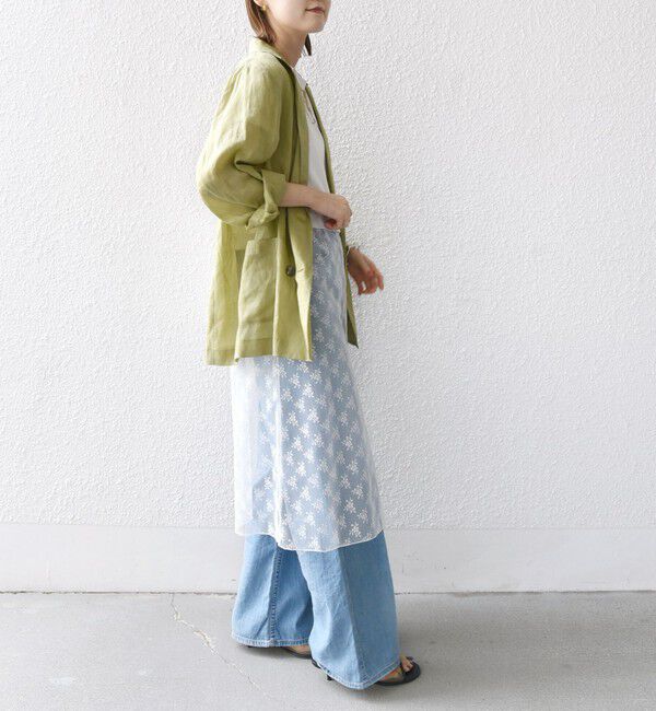 SHIPS for women「【WEB限定】ラッセル レース ドッキング TEE」|Tシャツ・カットソー|