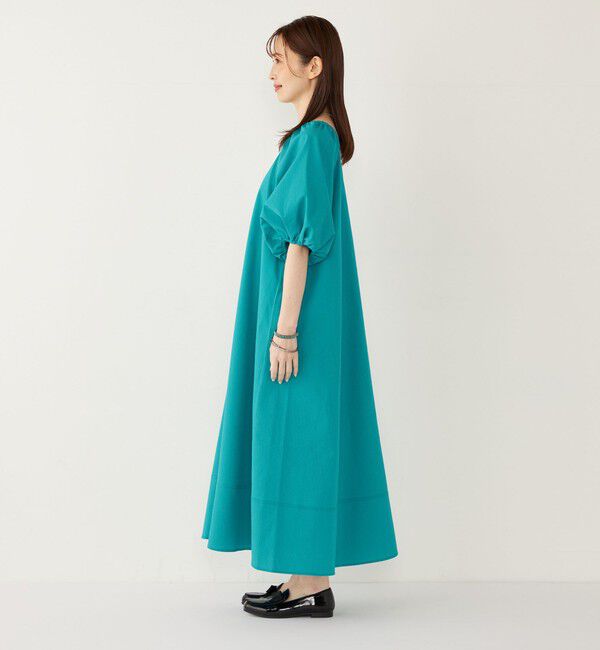 SHIPS Colors 「SHIPS Colors:〈接触冷感・洗濯機可能〉サッカー ２WAY パフスリーブ ワンピース」|ワンピース|