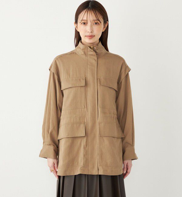 SHIPS Colors 「SHIPS Colors:〈手洗い可能〉パッチポケット ミリタリー ブルゾン」|ブルゾン・スタジャン|