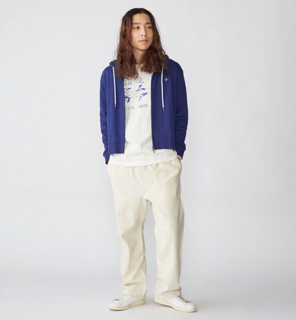 SHIPS「【WEB限定】SHIPS: クロップド ワイド ワンポイント ロゴ ジップアップ フーディー」|パーカー|