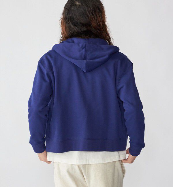 SHIPS「【WEB限定】SHIPS: クロップド ワイド ワンポイント ロゴ ジップアップ フーディー」|パーカー|