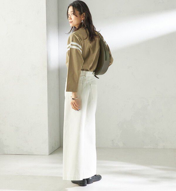 SHIPS for women「NINE CASE:〈洗濯機可能〉七分袖 フットボール TEE」|Tシャツ・カットソー|