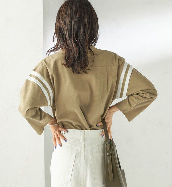 SHIPS for women「NINE CASE:〈洗濯機可能〉七分袖 フットボール TEE」|Tシャツ・カットソー|