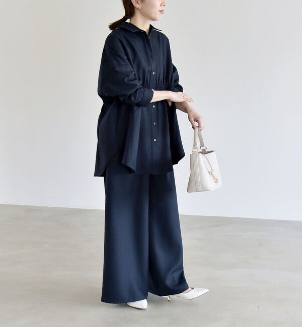 quaranciel「quaranciel:〈洗濯機可能〉ギャザー シャツ & イージー パンツ セットアップ」|その他|