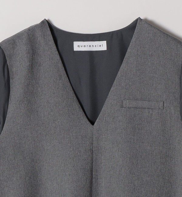 quaranciel「《予約》quaranciel:〈洗濯機可能〉Vネック ブラウス & Iライン スカート セットアップ」|ワンピース|