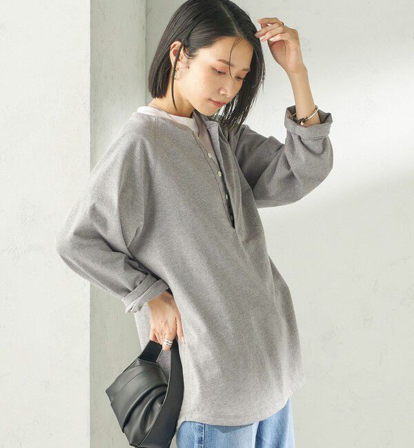 SHIPS for women「《予約》【SHIPS別注】onit: ヘンリー ネック プルオーバー」|Tシャツ・カットソー|