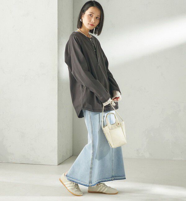 SHIPS for women「《予約》【SHIPS別注】onit: ヘンリー ネック プルオーバー」|Tシャツ・カットソー|