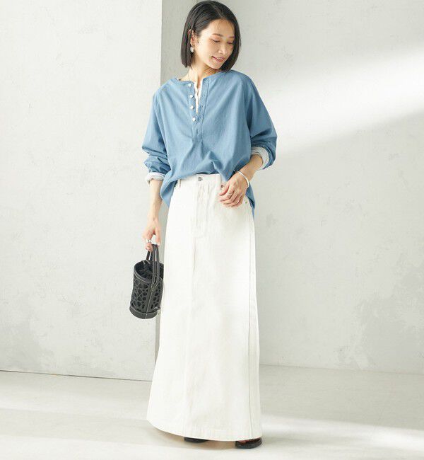 SHIPS for women「《予約》【SHIPS別注】onit: ヘンリー ネック プルオーバー」|Tシャツ・カットソー|