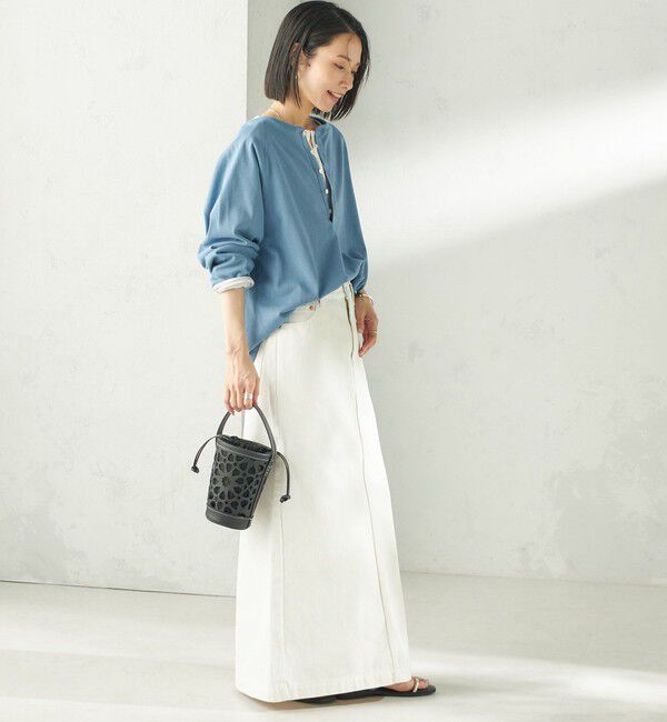 SHIPS for women「《予約》【SHIPS別注】onit: ヘンリー ネック プルオーバー」|Tシャツ・カットソー|