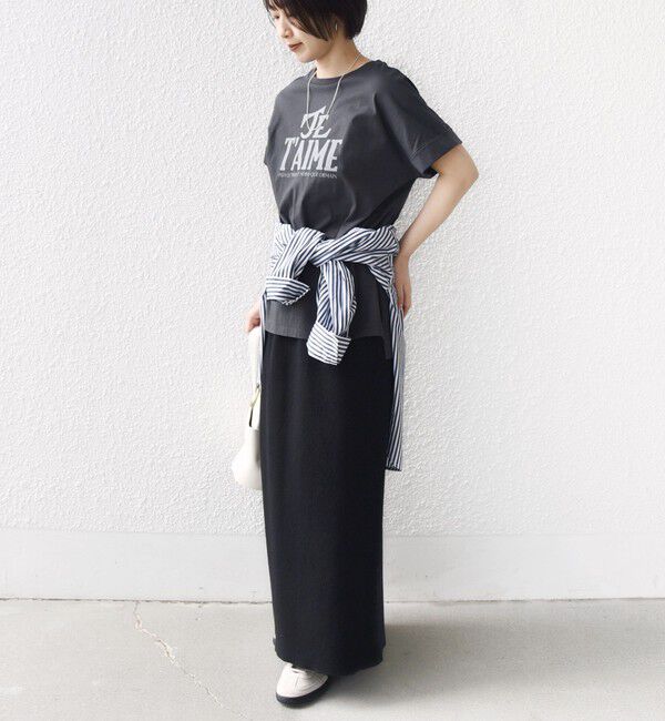 SHIPS for women「《予約》【WEB限定】オーガニック コットン ロゴ フレンチスリーブ TEE」|Tシャツ・カットソー|