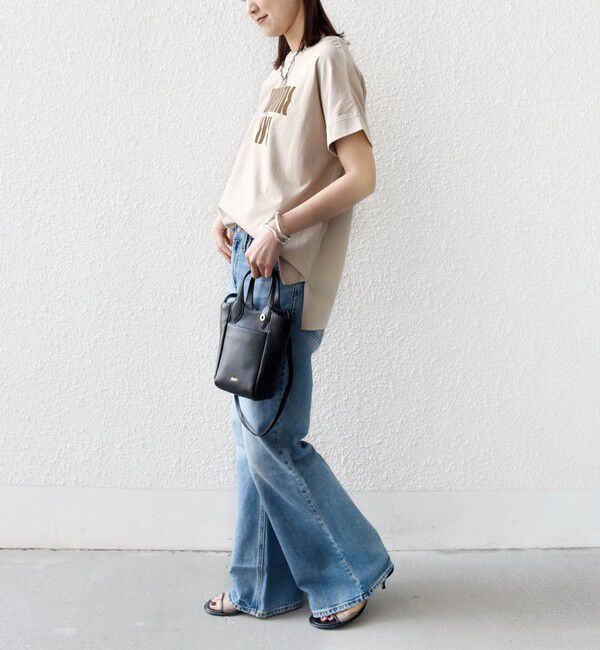 SHIPS for women「《予約》【WEB限定】オーガニック コットン ロゴ フレンチスリーブ TEE」|Tシャツ・カットソー|