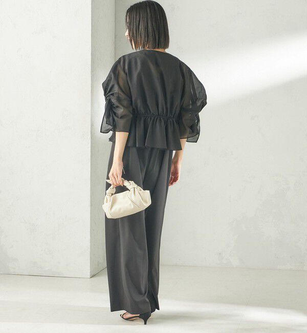 SHIPS for women「《予約》【SHIPS別注】troisiemeCHACO:〈手洗い可能〉シアー ボレロ ブラウス」|シャツ・ブラウス|