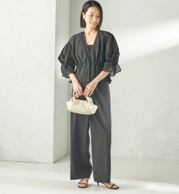 SHIPS for women「《予約》【SHIPS別注】troisiemeCHACO:〈手洗い可能〉シアー ボレロ ブラウス」|シャツ・ブラウス|