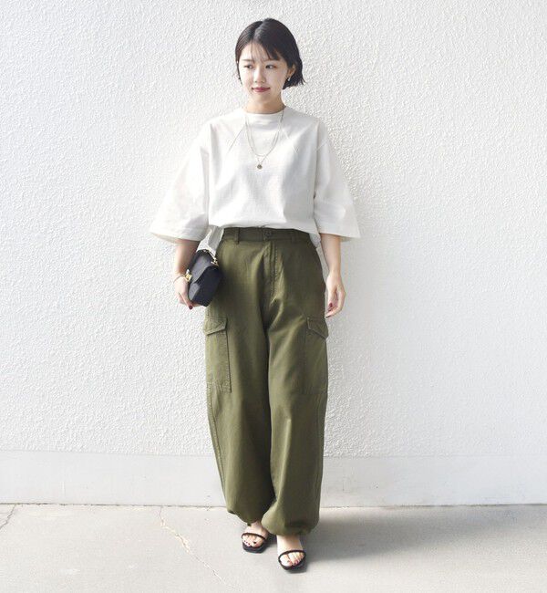 SHIPS for women「《予約》バスク ボーダー / 無地 5分袖 TEE」|Tシャツ・カットソー|