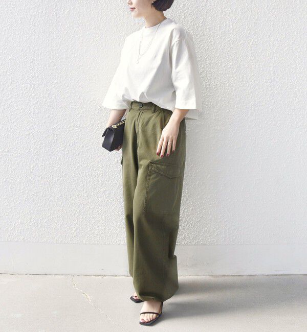 SHIPS for women「《予約》バスク ボーダー / 無地 5分袖 TEE」|Tシャツ・カットソー|