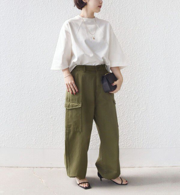 SHIPS for women「《予約》バスク ボーダー / 無地 5分袖 TEE」|Tシャツ・カットソー|