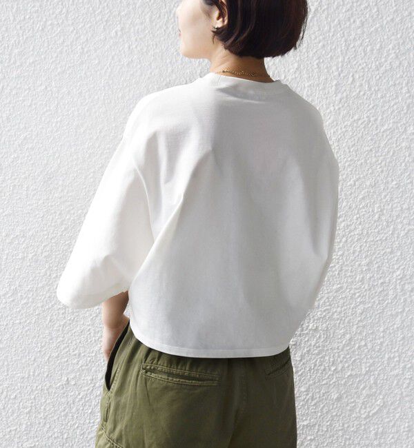 SHIPS for women「《予約》バスク ボーダー / 無地 5分袖 TEE」|Tシャツ・カットソー|