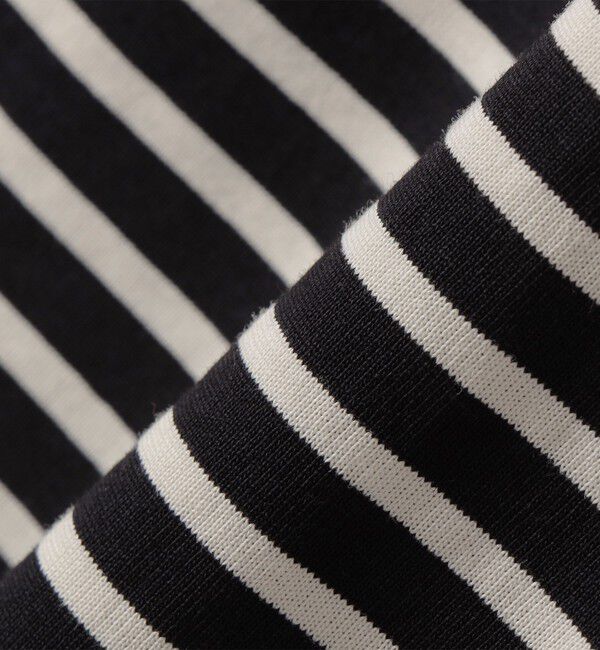 SHIPS for women「《予約》バスク ボーダー / 無地 5分袖 TEE」|Tシャツ・カットソー|