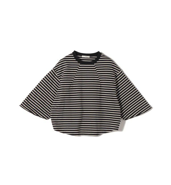 SHIPS for women「《予約》バスク ボーダー / 無地 5分袖 TEE」|Tシャツ・カットソー|