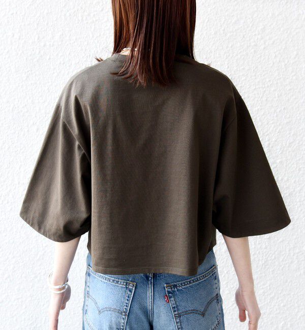 SHIPS for women「《予約》バスク ボーダー / 無地 5分袖 TEE」|Tシャツ・カットソー|