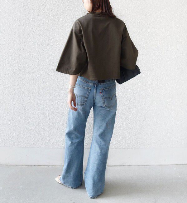 SHIPS for women「《予約》バスク ボーダー / 無地 5分袖 TEE」|Tシャツ・カットソー|