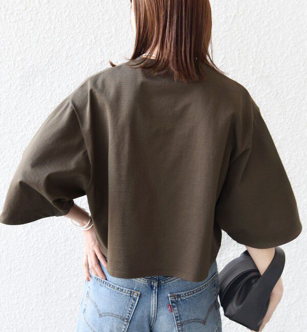 SHIPS for women「《予約》バスク ボーダー / 無地 5分袖 TEE」|Tシャツ・カットソー|