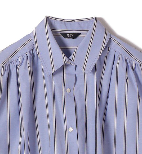 SHIPS Colors 「《予約》SHIPS Colors:〈洗濯機可能〉TC ストライプ シャツ ブルゾン2◆」|シャツ・ブラウス|