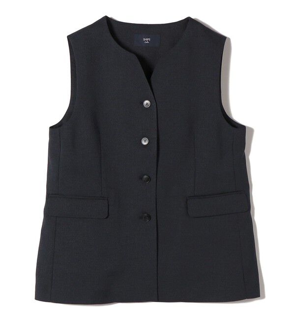 SHIPS Colors 「《予約》SHIPS Colors:〈洗濯機可能〉デラオックス スキッパー ジレ◆」|ベスト・ジレ|ネイビー