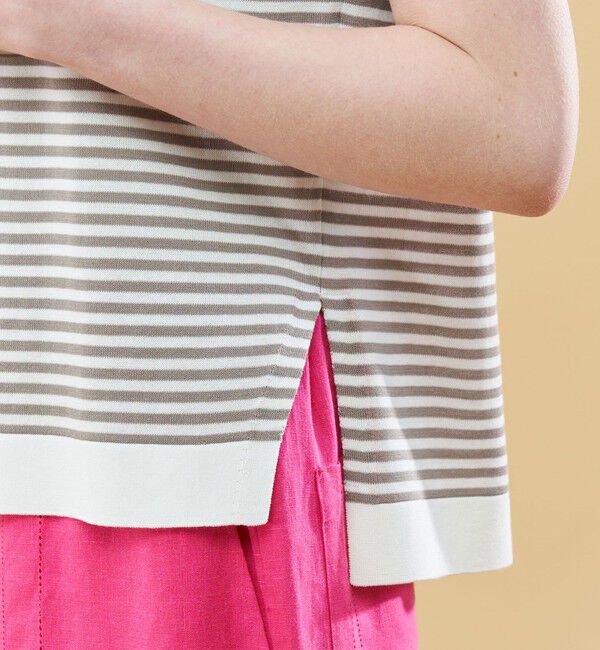 GALERIE VIE「クレープコットン ノースリーブプルオーバー」|ニット・セーター|