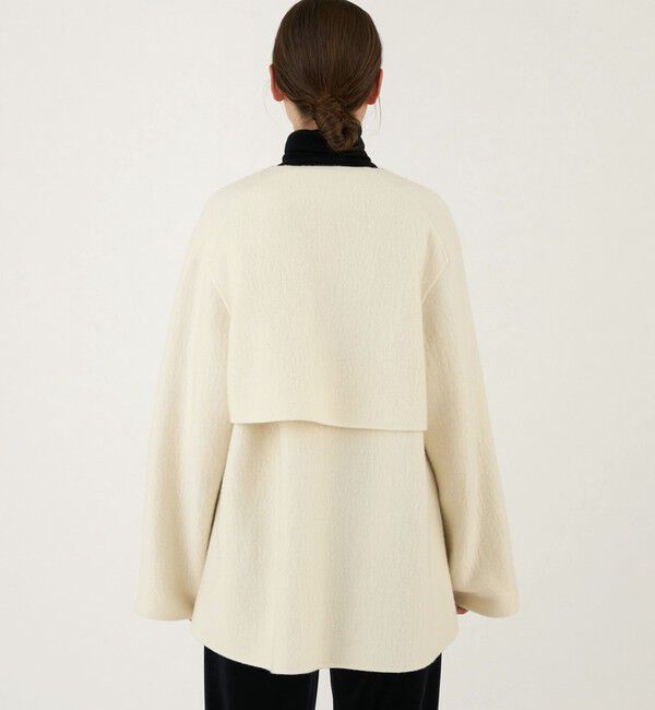 ランダムウール カラーレスショートトレンチコート（GALERIE VIE