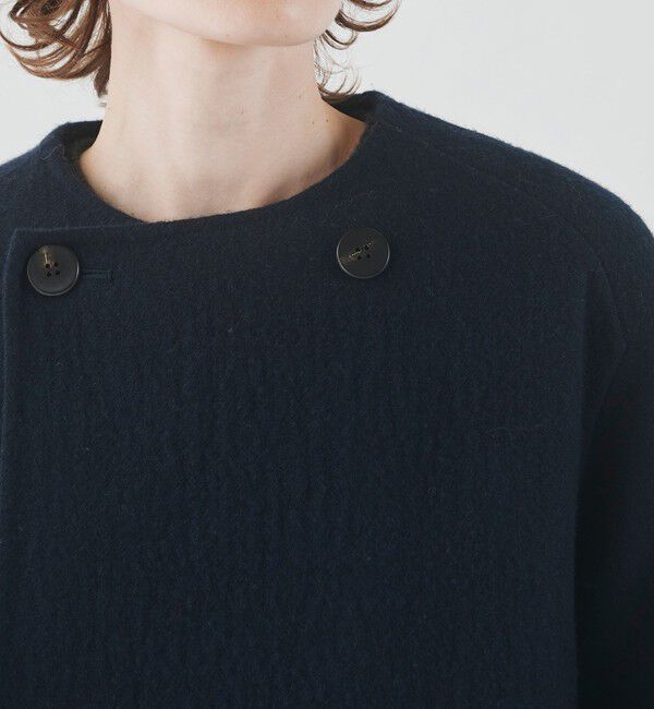 ランダムウール カラーレスショートトレンチコート（GALERIE VIE